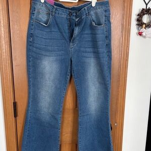 Stylish Blue Flare Women's Jeans